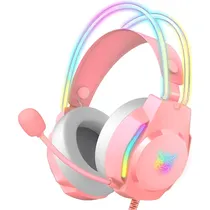 Fone de Ouvido Gamer Onikuma X26 RGB 3.5 MM - Pink