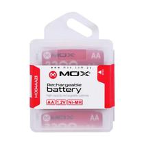 Pilha Mox Recarregavel MOB4AA23 com 4 Pilhas AA / 2300MAH