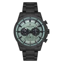 Relogio Analógico Masculino Daniel Klein DK.1.14005-3 Exclusive Gent / Pulseira de Aço Inoxidável - Preto/Verde