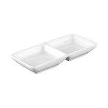 Recipiente para Aperitivo Wilmax WL-992415/A 2 Divisiones Blanco