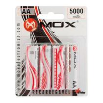 Pilha AA Recarregavel Mox AA X4 5000MAH