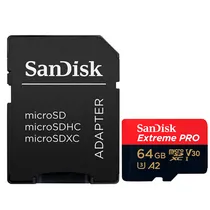 Cartao Microsd 64GB Sandisk Extreme Pro U3 200MBS SDSQXCU-064G-GN