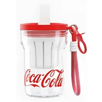 Copo Nonoo Coca-Cola NP510P1 com Canudo e Filtro - Transparente/Vermelho 510ML