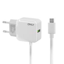 Carregador Only Quick Mod 02 - 1X USB - com Cabo Micro USB - Branco