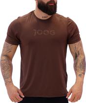 Camiseta Joog Basica Poliamida Marrom Masculina