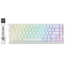 Teclado Gamer Mecánico Attack Shark X68 He 60% RGB 8K USB-C Switch Magnetic - White Contours (Inglés)