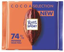 Chocolate Ritter Sport Cacau Selection 74% Cacau Peru - 100G