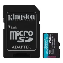Cartão de Memória Kingston Go Plus SDCG3/256GB - 256GB - Micro SD com Adaptador - 170MB/s