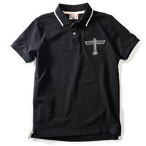 Red Canoe Brands Polo Boeing Totem (1) Small M-SSP-Vintagelogo-BK-SM