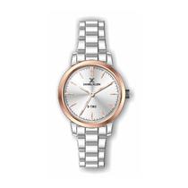 Relogio Analogico Feminino Daniel Klein D-Two DK12247-4 - Prata e Rosa Ouro