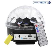 Lampada LED MP3 LED Magic Ball Light com Bluetooth e Alto-Falante - Preto