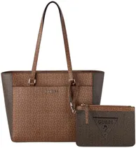 Bolsa Guess SV948125 Delphine Feminina - Cocoa Multi