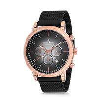 Relogio Analogico Masculino Daniel Klein Exclusive DK12246-3 - Preto e Rosa Ouro