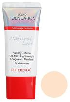 Base Phoera Natural Look Liquid Foundation 101 Porcelain - 30ML