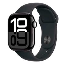 Apple Watch Series 10 MWWF3LW/A Caixa Aluminio 42MM Preto Brilhante - Esportiva Preto M/L