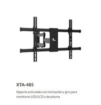 Soporte p/ TV Xtech XTA-485 37 A 90 60KG/ Art/ Incli/ Giro 90/ Negro