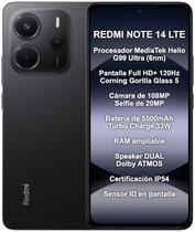 Cel Xiaomi DS Redmi Note 14 8/256GB 6.67" Lte Preto