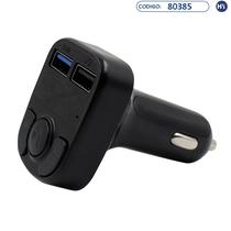 Transmissor Carregador p/ Carro X22 - K0035 FM/ MP3/ USB/ BT Preto