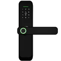 Fechadura Smart Zemismart Zigbee HM-034 para Porta com 4 Vias/Impressão Digital/Chave Mecânica/Código Secreto e Chave do Cartão - Preto