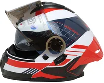Capacete para Moto Hro Evo Rumble 3480DV - Tamanho L (59-60) - White/ Red