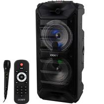 Caixa de Som Coby CY3376-260 / 30W / 2X 6.5" / Bluetooth / USB / FM / Aux - Preto