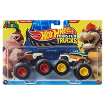 Car Hot Wheels Monster Trucks 2 Pack Donkey Kong Bowser JDV73