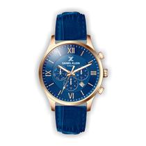 Relogio Analogico Masculino Daniel Klein Exclusive DK.1.12440-6 - Rosa Ouro e Azul