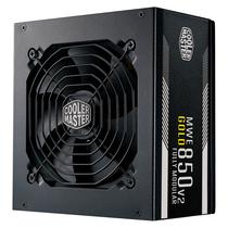 Fonte Cooler Master Mwe V2 MPE-8501-AFAAG-GU2 ATX 850W 80 Plus Gold PFC Ativo Full Modular Bivolt - Preto