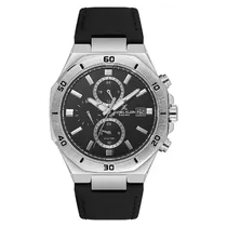 Relogio Analógico Masculino Daniel Klein DK.1.14003-1 Exclusive Gent / Pulseira de Couro - Preto/Prata