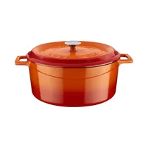 Cacerola de Hierro Fundido Lava LVYTC32K2O 9.86L 32 CM Naranja