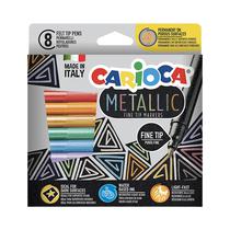 Marcador Rotulador Carioca Fine Tip Markers Metallic 43162 8 Unidades