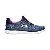 Tenis Skechers Feminino Marinho/Rosa 12983NVHP