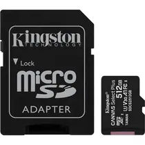 Cartão de Memória Micro SD Kingston 512GB 100MBS C10 – SDCS2/512GB