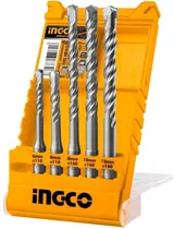 Kit de Brocas SDS Plus para Concreto - Ingco UAKD2052 (5 Peças)