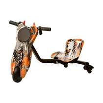 Triciclo Elétrico Keen Drift Car - 6.5" - Bluetooth - LED - Recarregável - Orange Racing