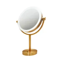 Espejo de Mesa Luxor LX-18T51B Double Golden 18CM