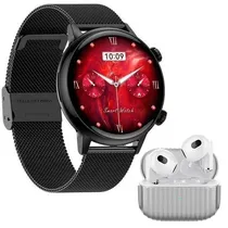 Kit Romance G-Tide Watch Romance Black + Fone H21 Silver