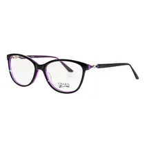 Armação para Óculos de Grau RX Visard 6022 50-17-140 C6 - Preto/Roxo Translúcido