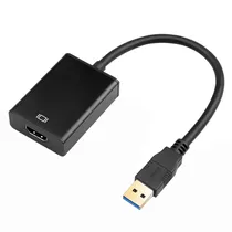 Cabo Adaptador USB 3.0 para HDMI Femea - Preto