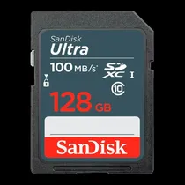 Cartao de Memoria SD C10 Sandisk Secure Digital 128GB 100MB/s - SDSDUNR-128G-GN3IN