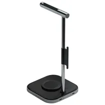 Suporte de Fone de Ouvido Satechi ST-Uchsmcm 2 Em 1 com Carregador Sem Fio - Black