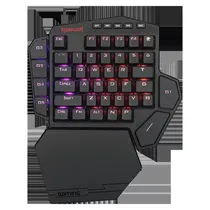Teclado Gamer Redragon Diti One Hand K585RGB Switch Brown - Preto
