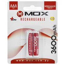 Pilha Recarregavel Mox AAA 3600MAH c/2