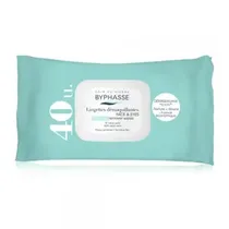 Lenço Demaquilante Byphasse Pele Sensível Aloe Vera 40 Unidades