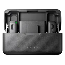 Microfone Lapela Dji Mic 2 USB-C 2 TX + 1 RX + Charging Case FCC Sem Fio para Smartphone - Preto