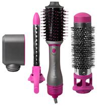 Escova Secadora Quanta Perfectlook QTKCS7000 - 1100W - Kit 4 Em 1 - 110V - Cinza e Rosa