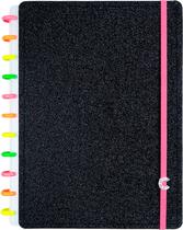 Agenda Caderno Inteligente Let's Glitter Neon Black - A5