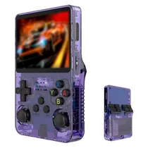 Console Portátil R36S, 64GB, 1GB Ram, SD, Tela 3.5", Roxo