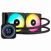 Water Cooler Corsair Icue H100I Elite LCD XT, RGB, 240MM, AMD/Intel, Preto, CW-9060074-WW