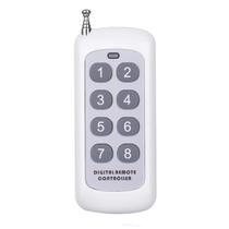 Controle Remoto RF433 com 8 Botoes com Antena (1-8) Sem Fio RF 433MHZ de Longo Alcance - Branco